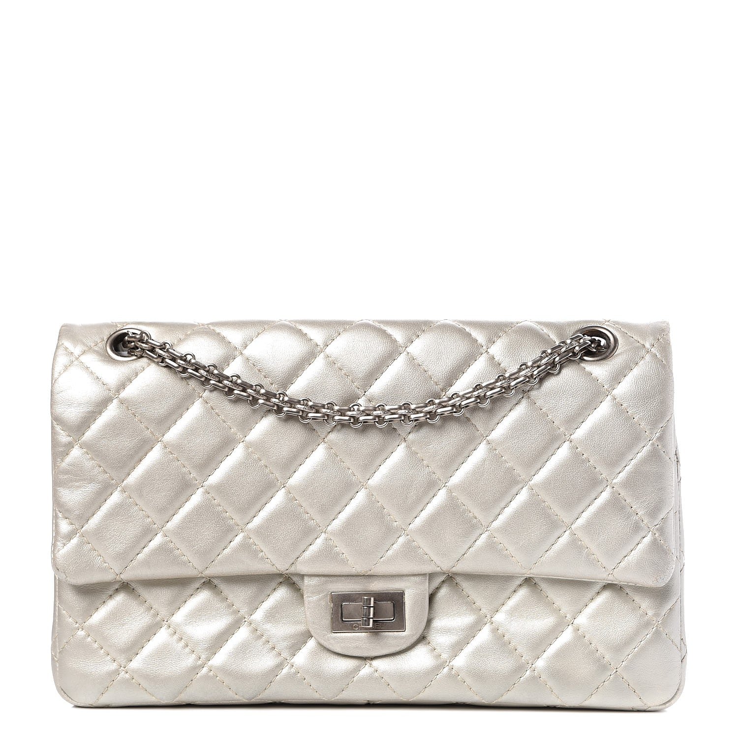 Chanel Metallic Lambskin Quilted 2.55 Reissue 226 Flap Pale Gold 1 of 19