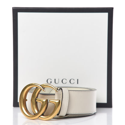 Gucci Calfskin Double G 40mm Belt 80 32 Mystic White 12 of 12