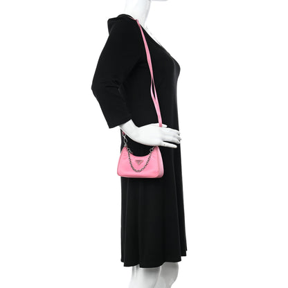 Prada Tessuto Nylon Saffiano Mini Re-Edition 2000 Shoulder Bag Begonia 2 of 12