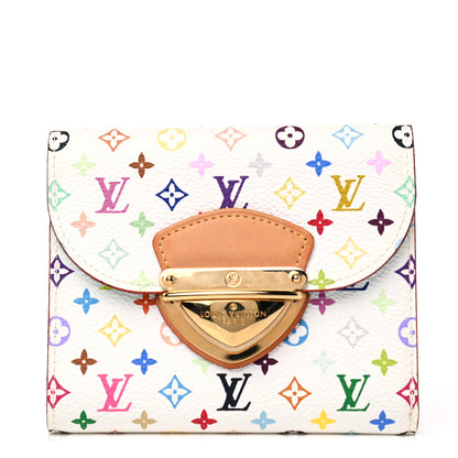 Louis Vuitton Monogram Multicolor Joey Wallet White Anie 1 of 8