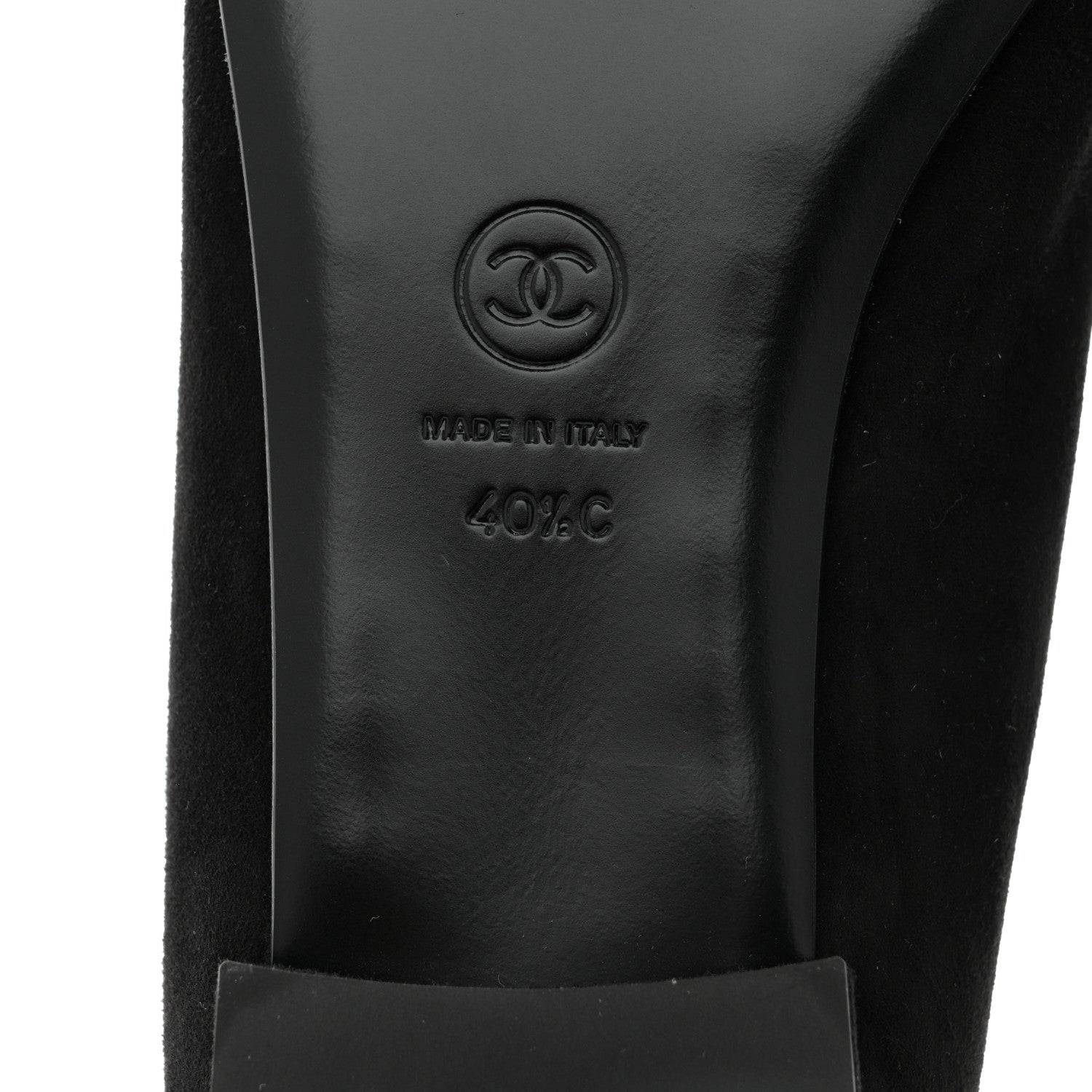 Chanel Suede Heart CC Loafers 40.5 Black 8 of 9