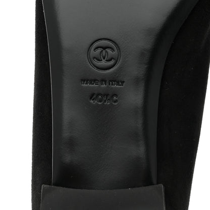 Chanel Suede Heart CC Loafers 40.5 Black 8 of 9