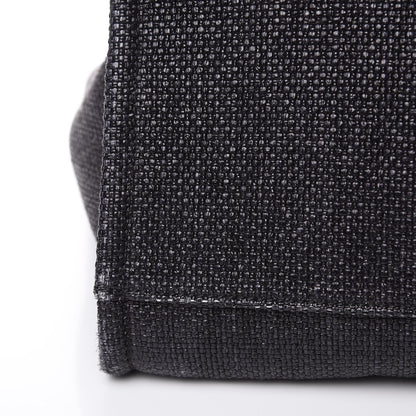 Chanel Woven Straw Raffia Large Deauville Tote Black 11 of 12