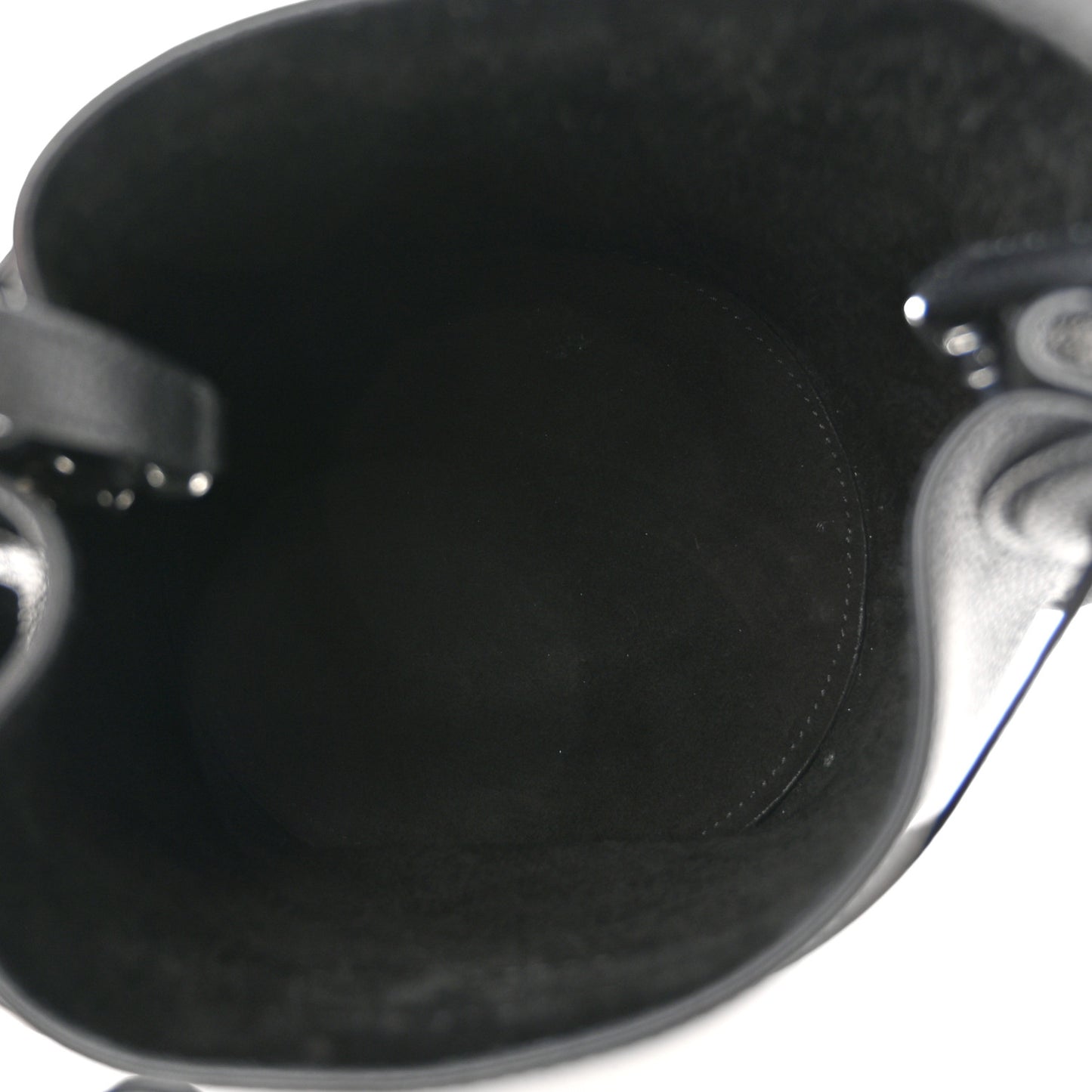 Supple Grained Calfskin Nano Big Bag Bucket Black