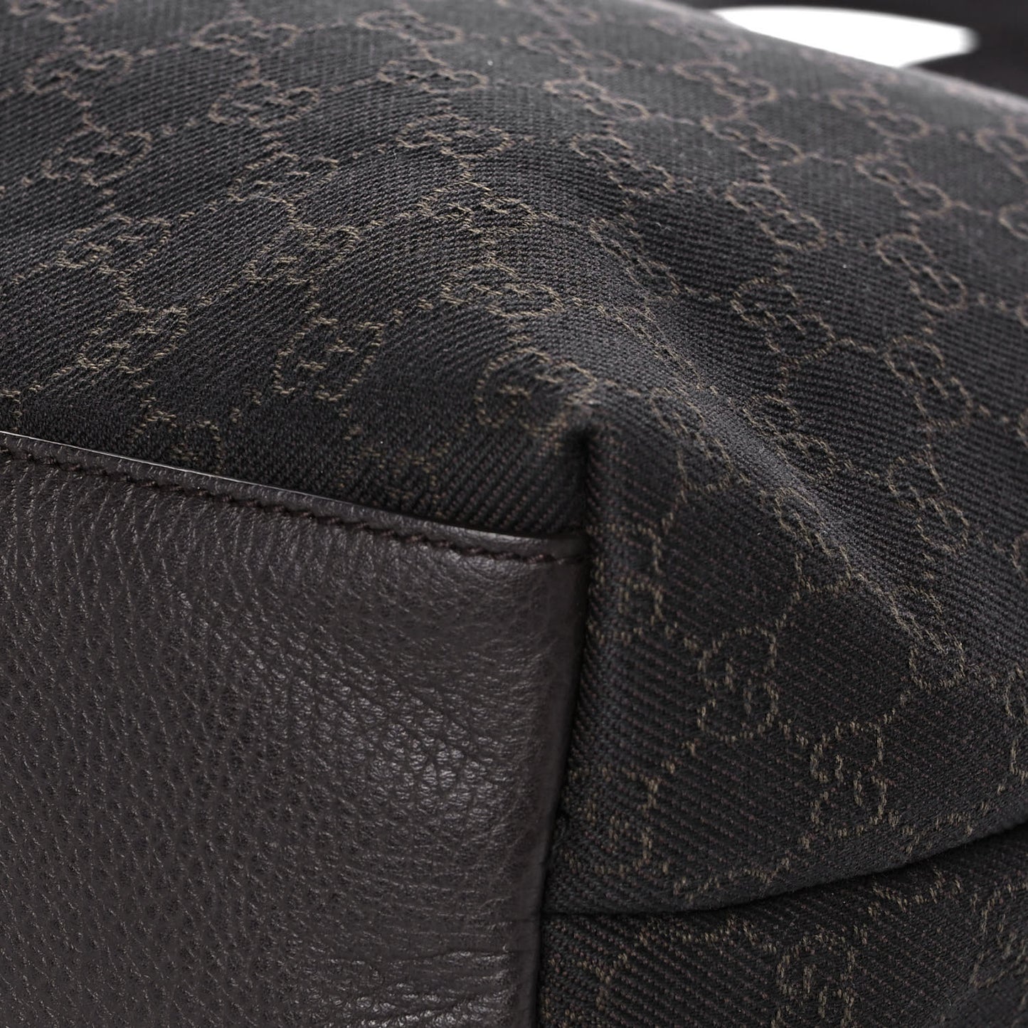 Nylon Monogram Large Tote Dark Brown