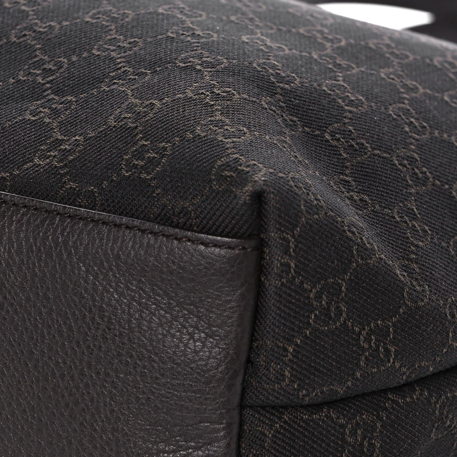 Gucci Nylon Monogram Large Tote Dark Brown 9 of 14