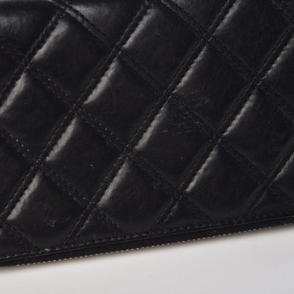 Chanel Aged Calfskin Quilted Paris New York PNY Wallet Black 12 of 15