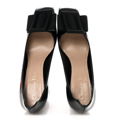 Christian Dior Patent Calfskin Dior Idylle Pumps 37 Black 2 of 9