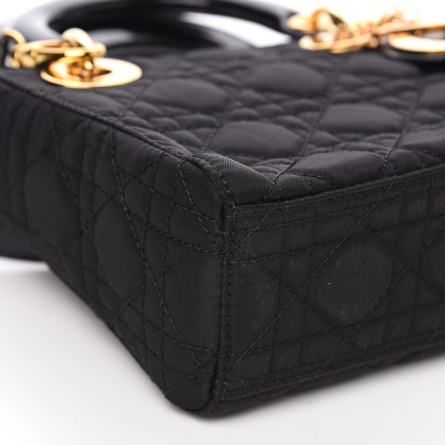 Christian Dior Nylon Cannage Mini Lady Dior Black 7 of 9