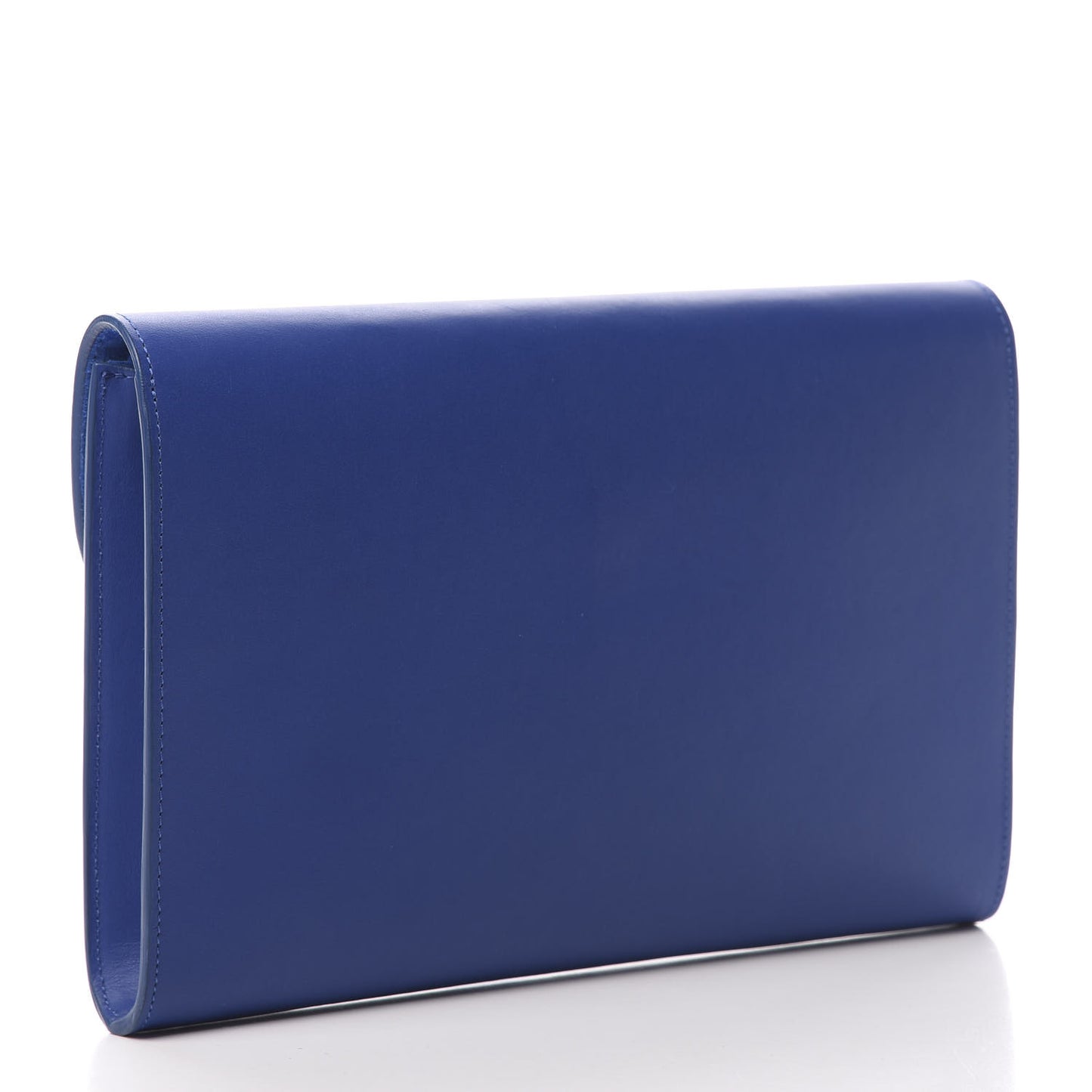 Calfskin Envelope Flat Clutch Blue