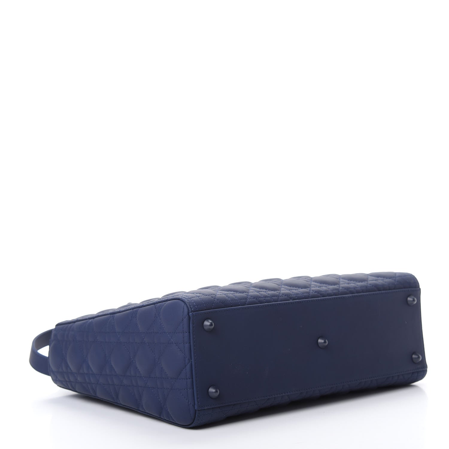 Christian Dior Ultra Matte Calfskin Cannage Large Lady Dior Blue 4 of 10
