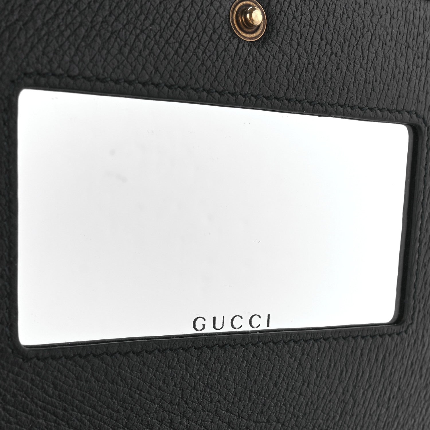 Gucci Calfskin Marquise Crystals Mini GG Chain Wallet Black 6 of 11