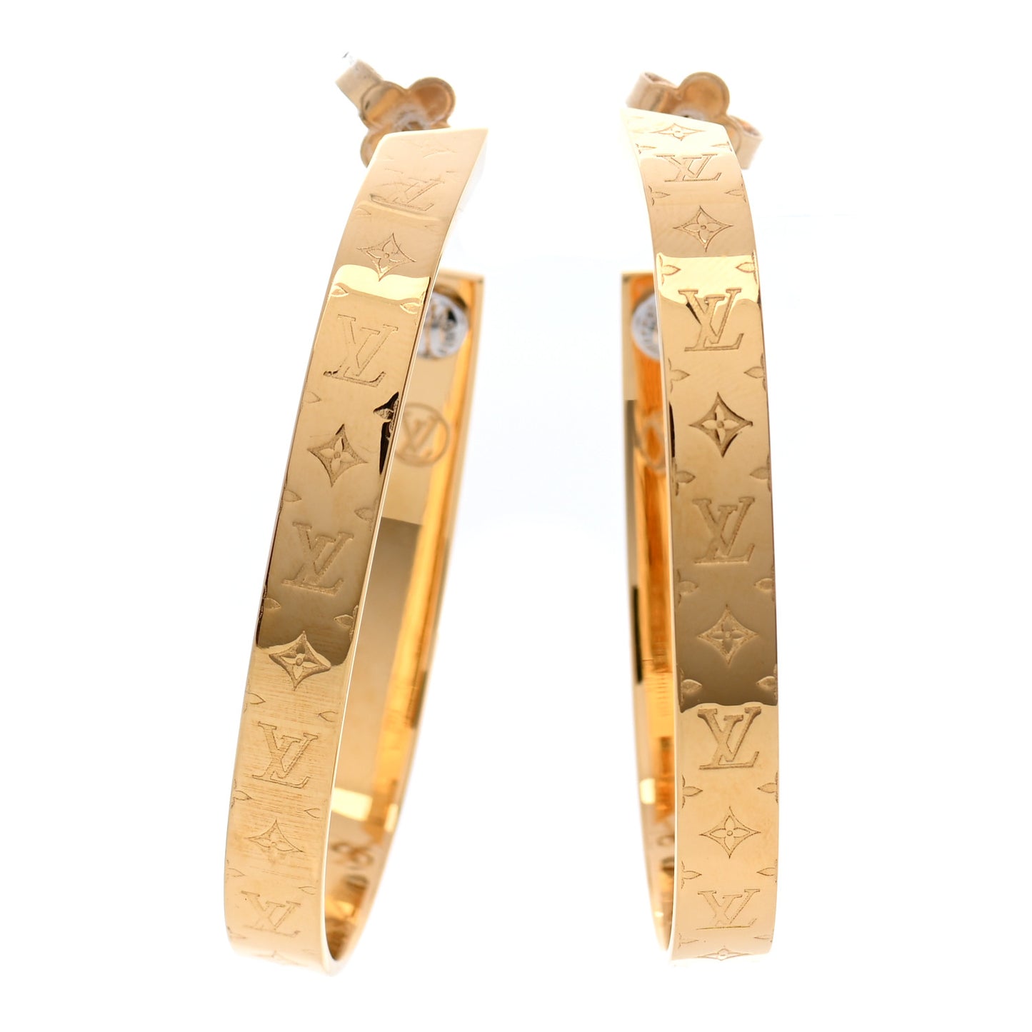 Nanogram Hoop Earrings Gold
