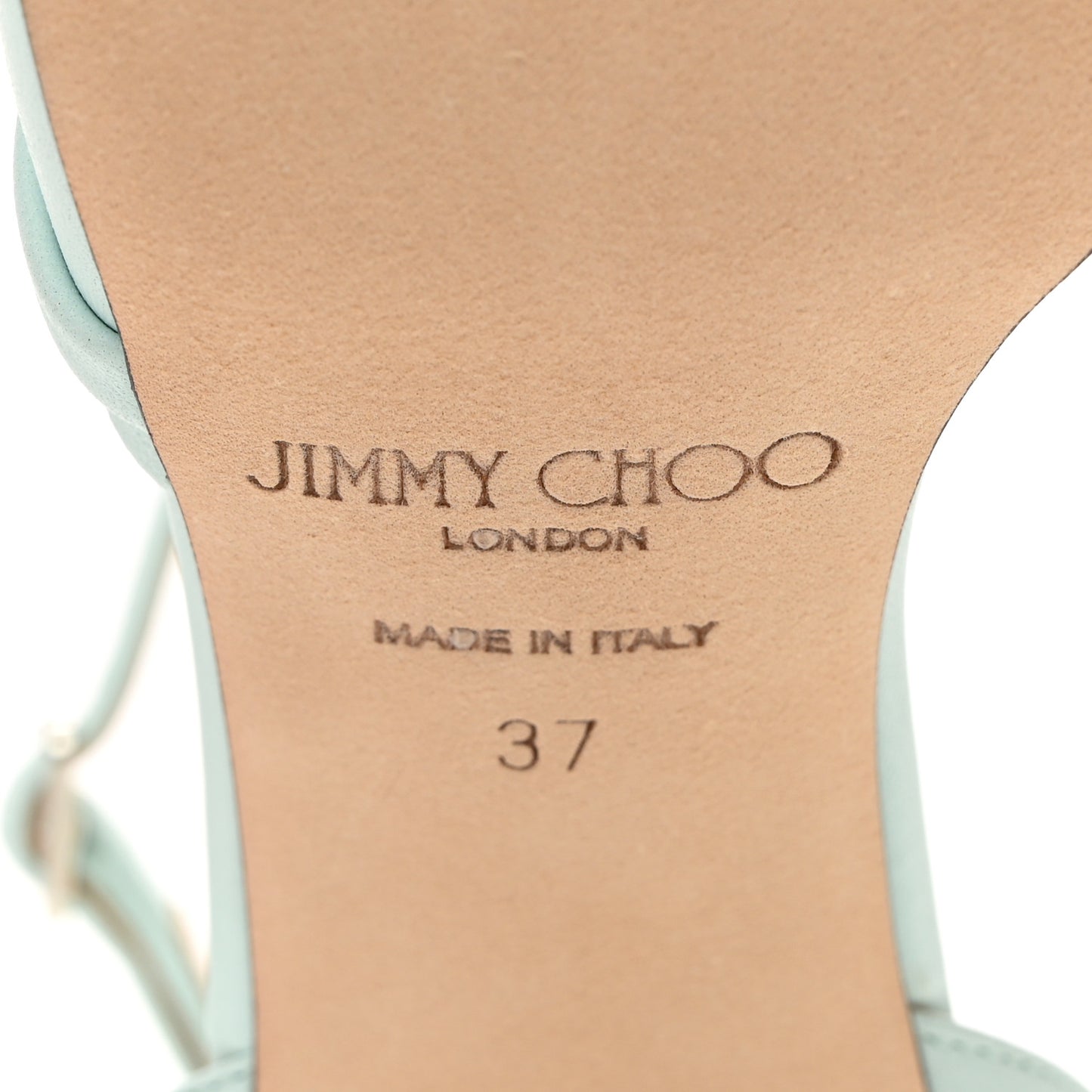 Luxe Nappa Basil 95 Sandals 37 Powder Blue