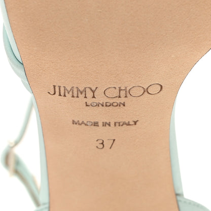 Jimmy Choo Luxe Nappa Basil 95 Sandals 37 Powder Blue 7 of 8