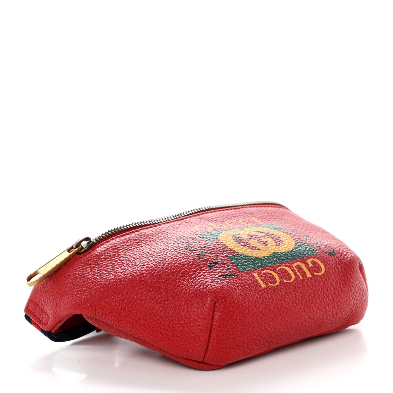 Gucci Grained Calfskin Small Logo Belt Bag Hibiscus Red 4 of 13