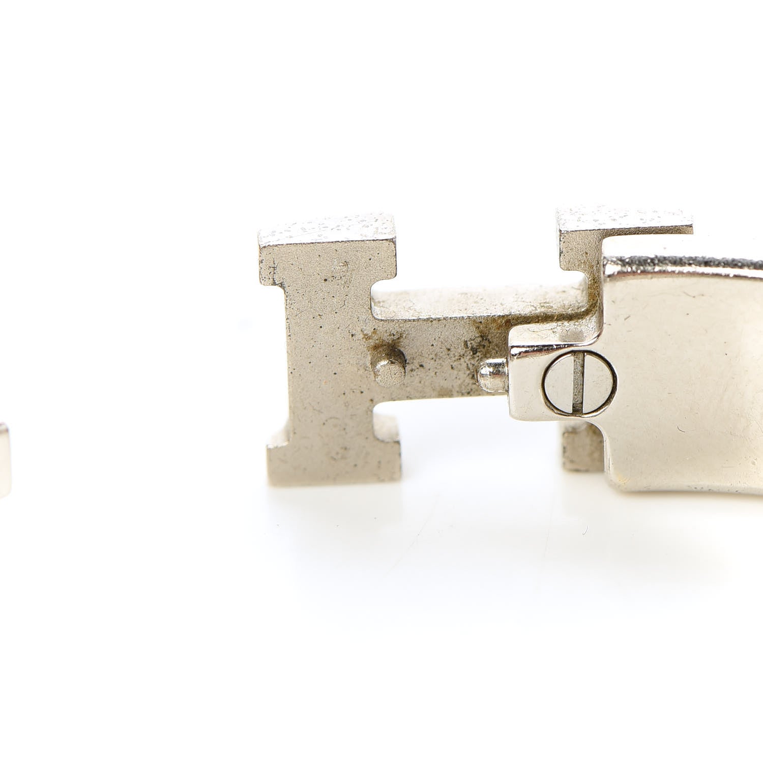 Hermes Enamel Narrow Clic Clac H Bracelet PM Blanc Gris Clair 5 of 7