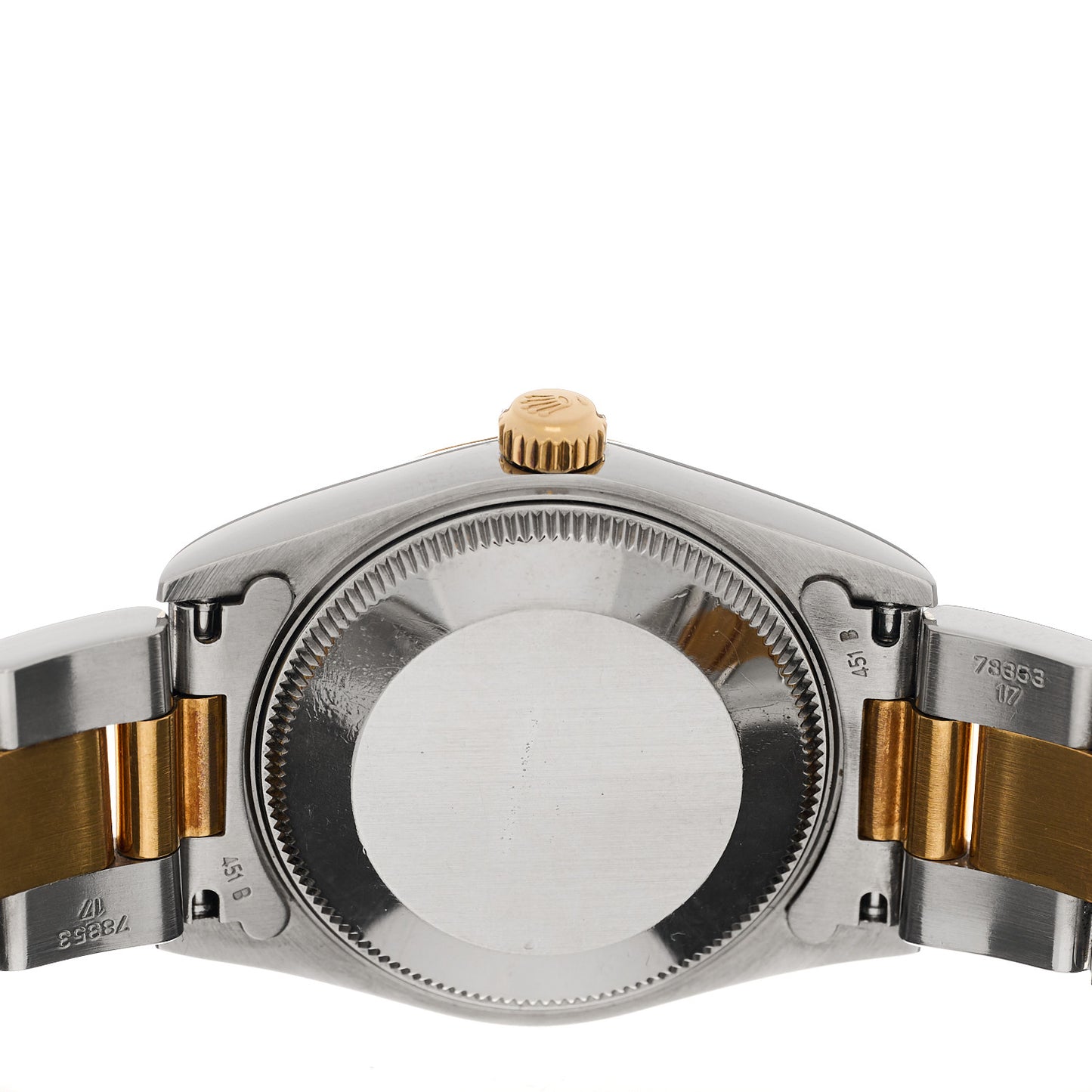 Stainless Steel 18K Yellow Gold 31mm Oyster Perpetual Datejust Watch Silver 77483