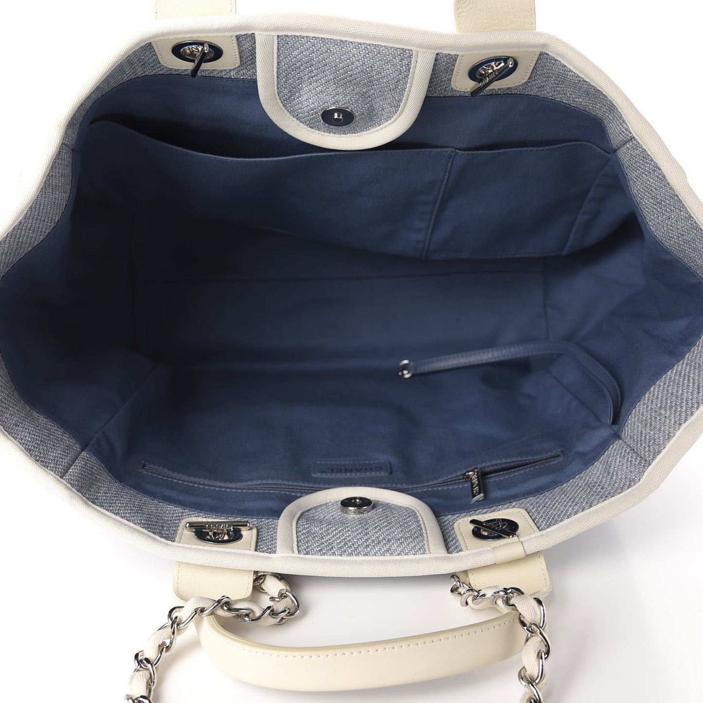 Canvas Medium Deauville Tote Light Blue