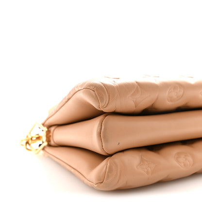 Louis Vuitton Lambskin Embossed Monogram Coussin PM Camel 8 of 9