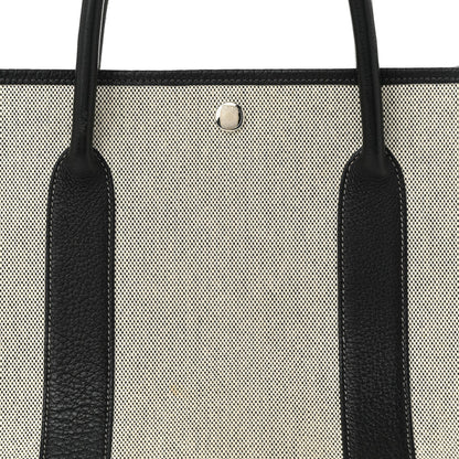 Hermes Toile Negonda Garden Party 36 MM Tote Black Ecru 7 of 10