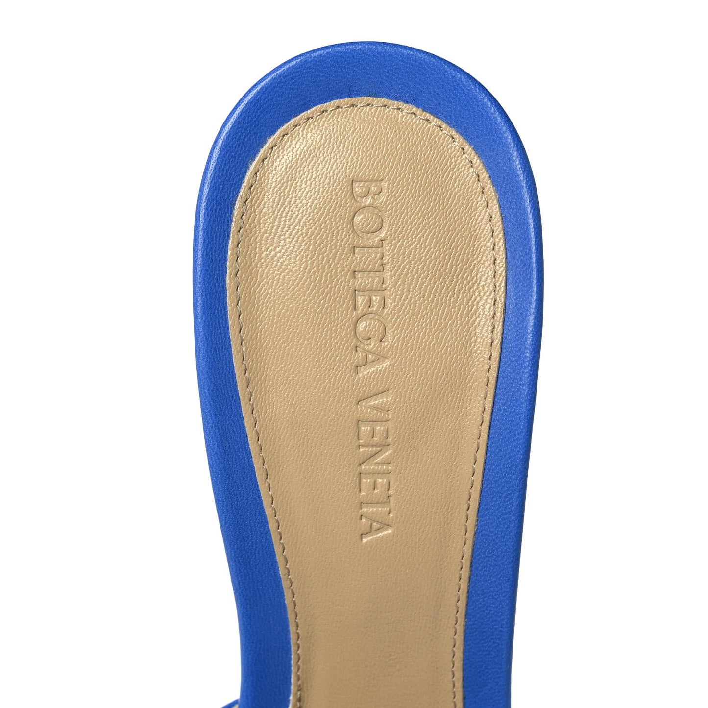 Lambskin Stretch Mule Sandals 38 Aquarium