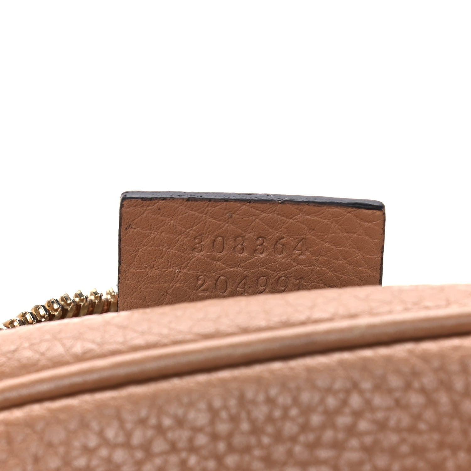 Gucci Pebbled Calfskin Small Soho Disco Bag Camelia 7 of 13