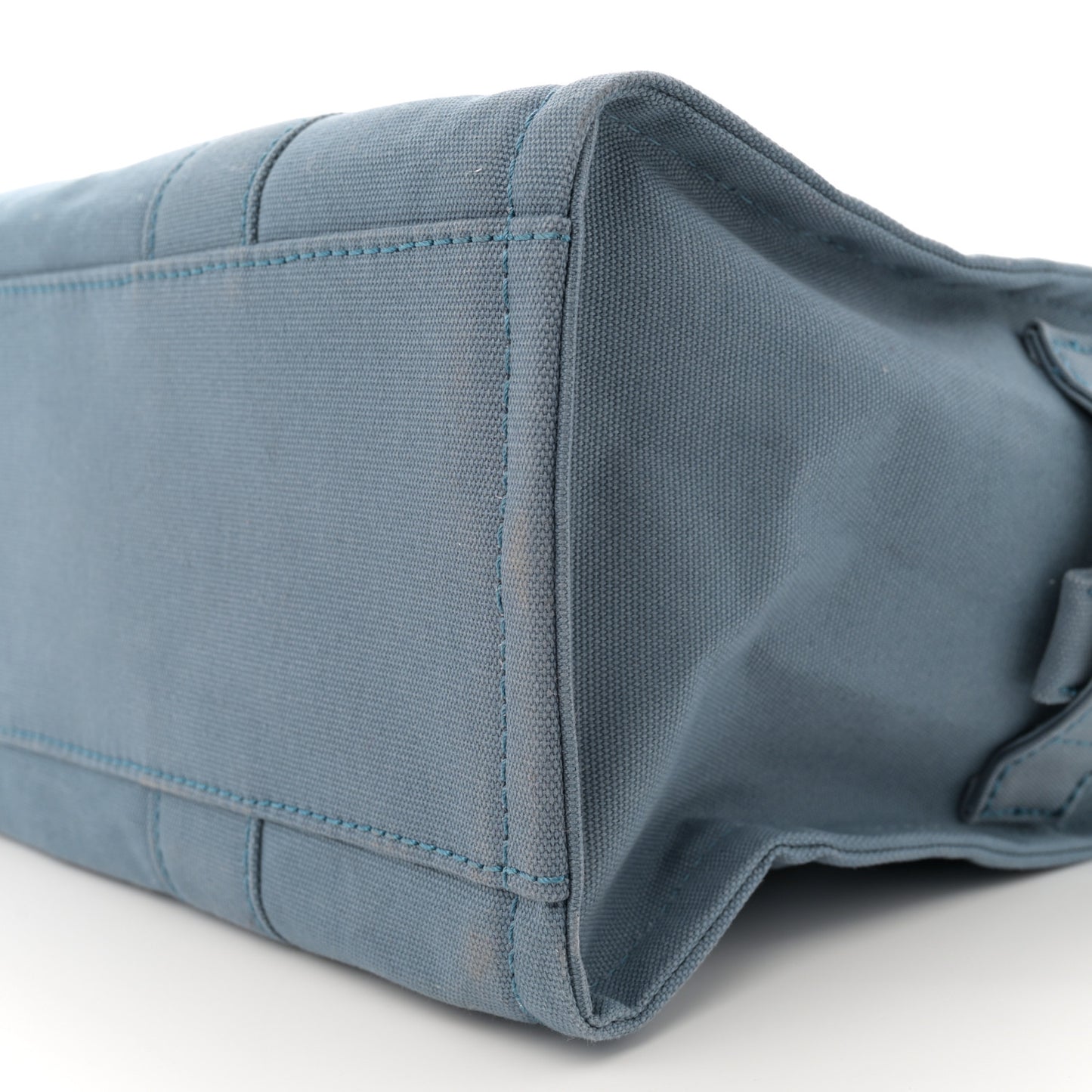 Canvas Large Summer Tote Bag Blue Shadow