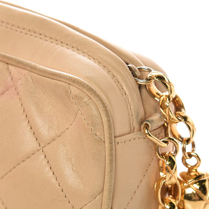 Chanel Lambskin Quilted Tassel Camera Case Beige 17 of 21