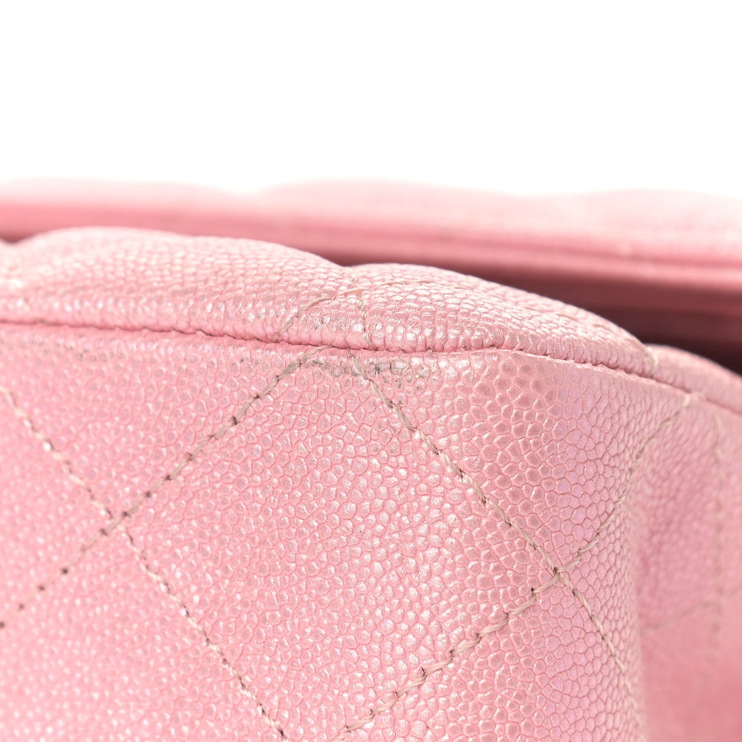 Chanel Iridescent Caviar Quilted Medium Double Flap Rose Pink 10 of 11