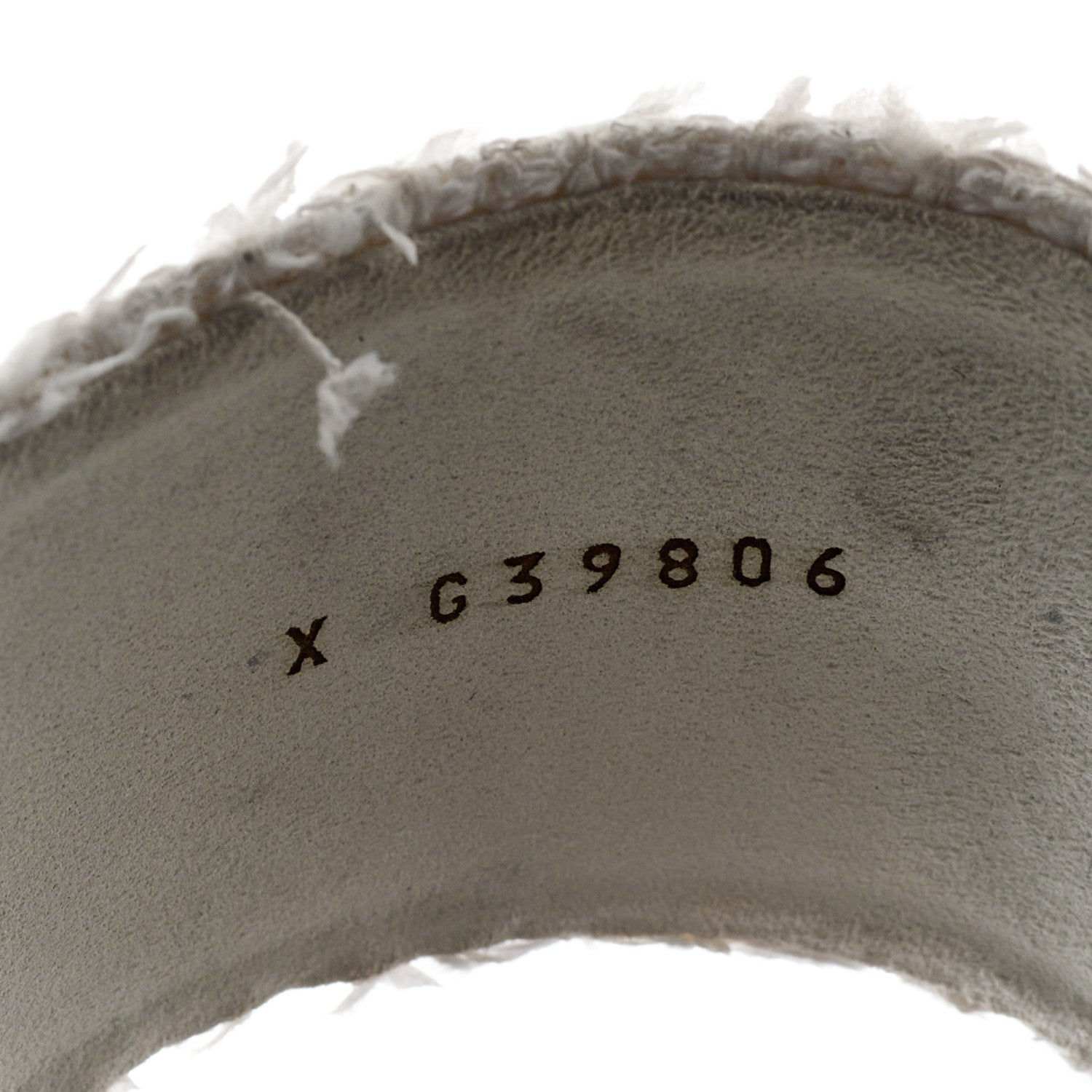 Chanel Cotton Tweed Fabric Lambskin CC Thong Sandal 41 White Gold Black 6 of 10