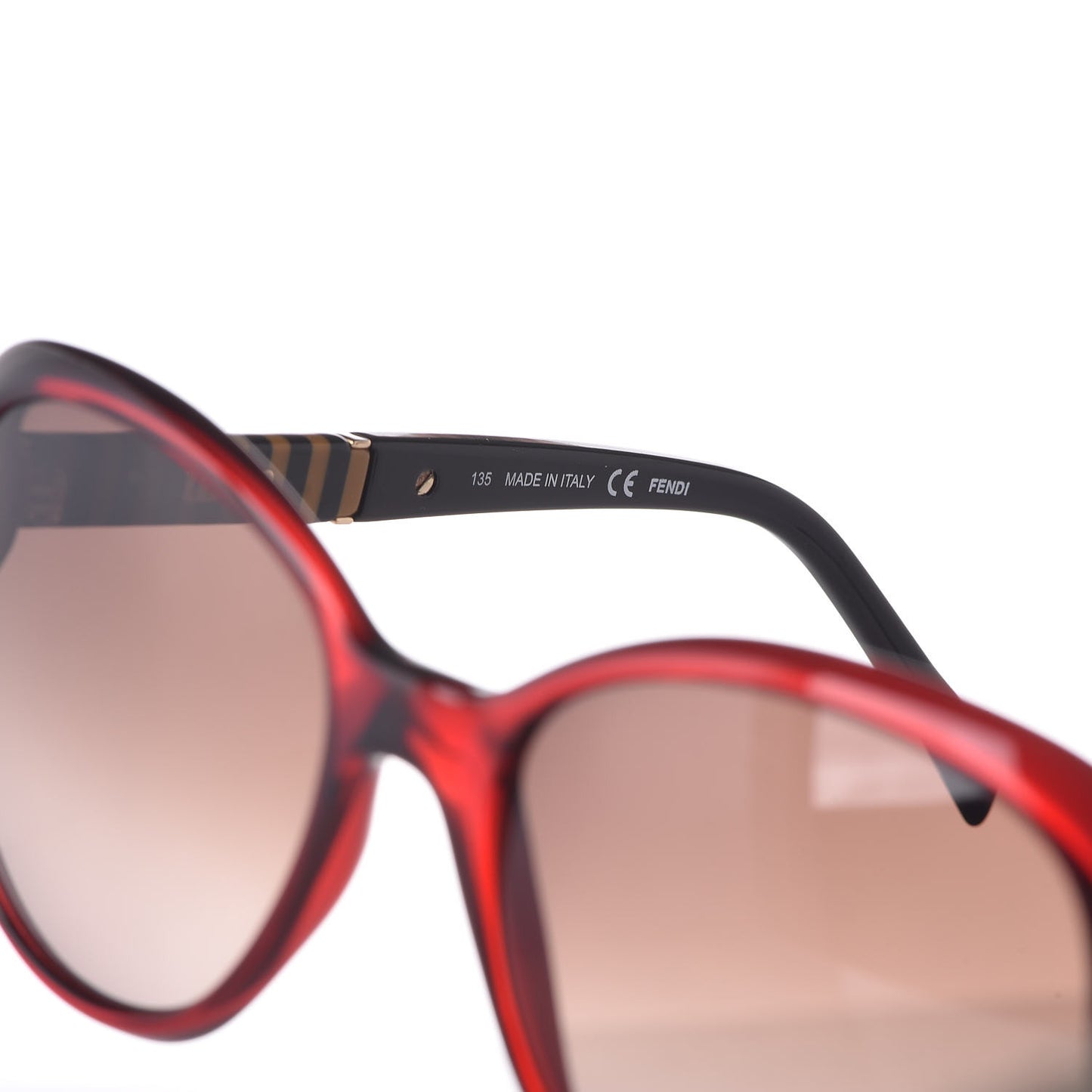 Oversized Round Sunglasses FS 5348 Red Black
