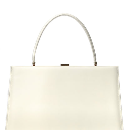 Celine Patina Box Calfskin Medium Clasp Bag White 7 of 10