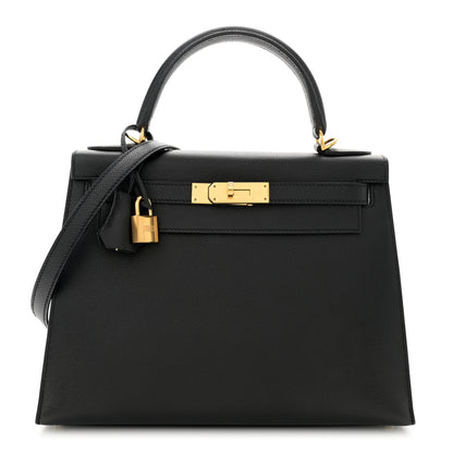 Hermes Epsom Kelly Sellier 28 Black 1 of 12