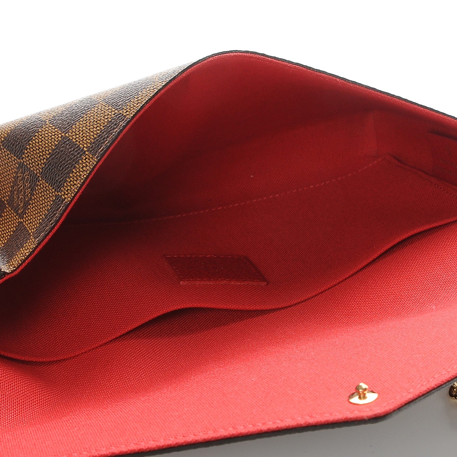 Louis Vuitton Damier Ebene Pochette Felicie Chain Wallet 6 of 9
