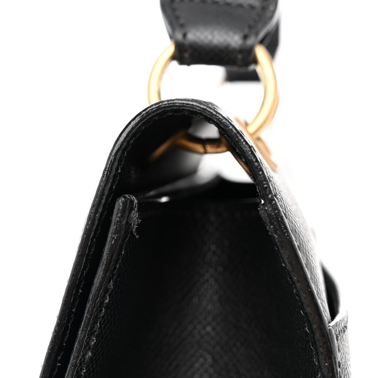 Caviar Flap Shoulder Bag Black