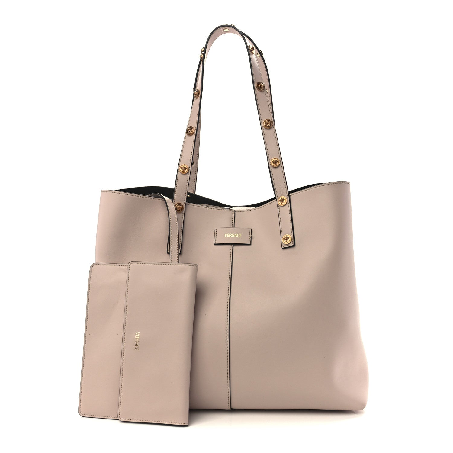 Versace Calfskin Palazzo Tote Beige 1 of 13