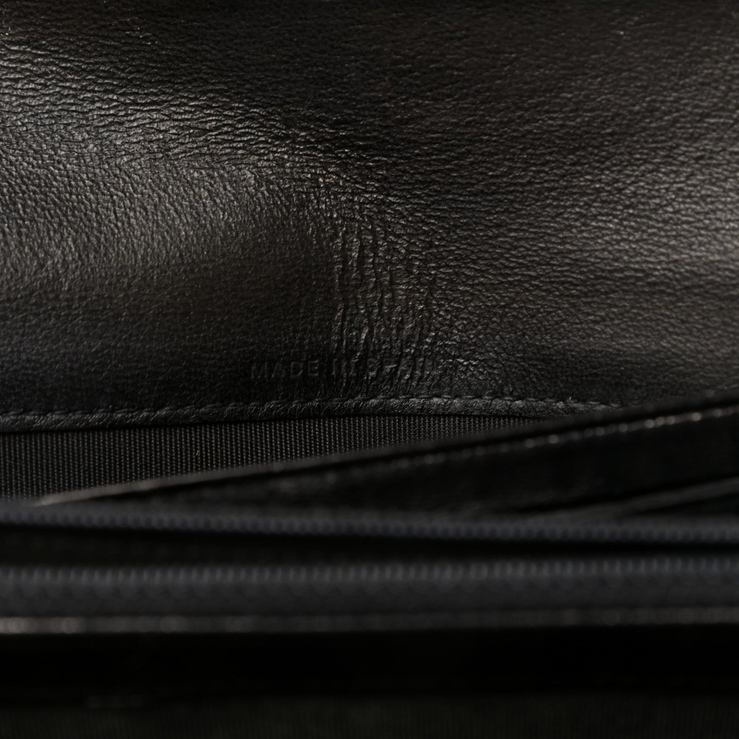 Chanel Perforated Lambskin Quilted Large Gusset Flap Wallet Black 7 of 7