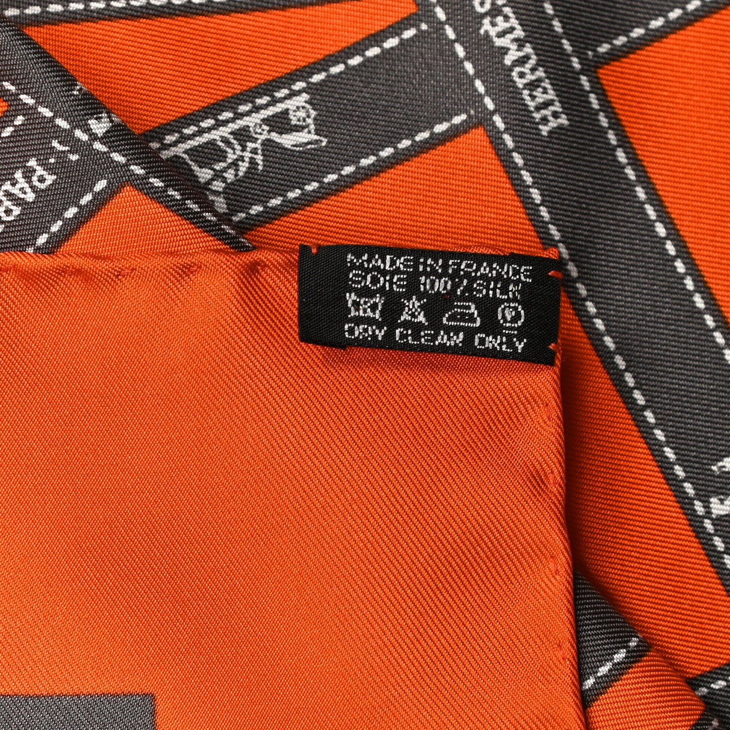 Hermes Silk Bolduc Scarf 90 Orange 5 of 5
