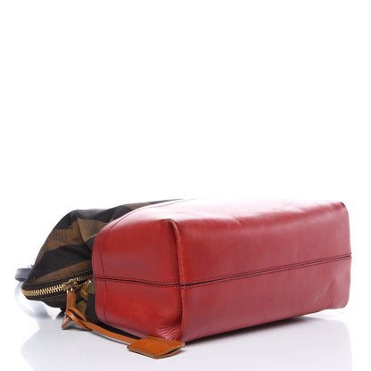 Fendi Pequin Cuoio Vegetale 2Bag Tobacco Rosso Blue Mirto Miele 4 of 19