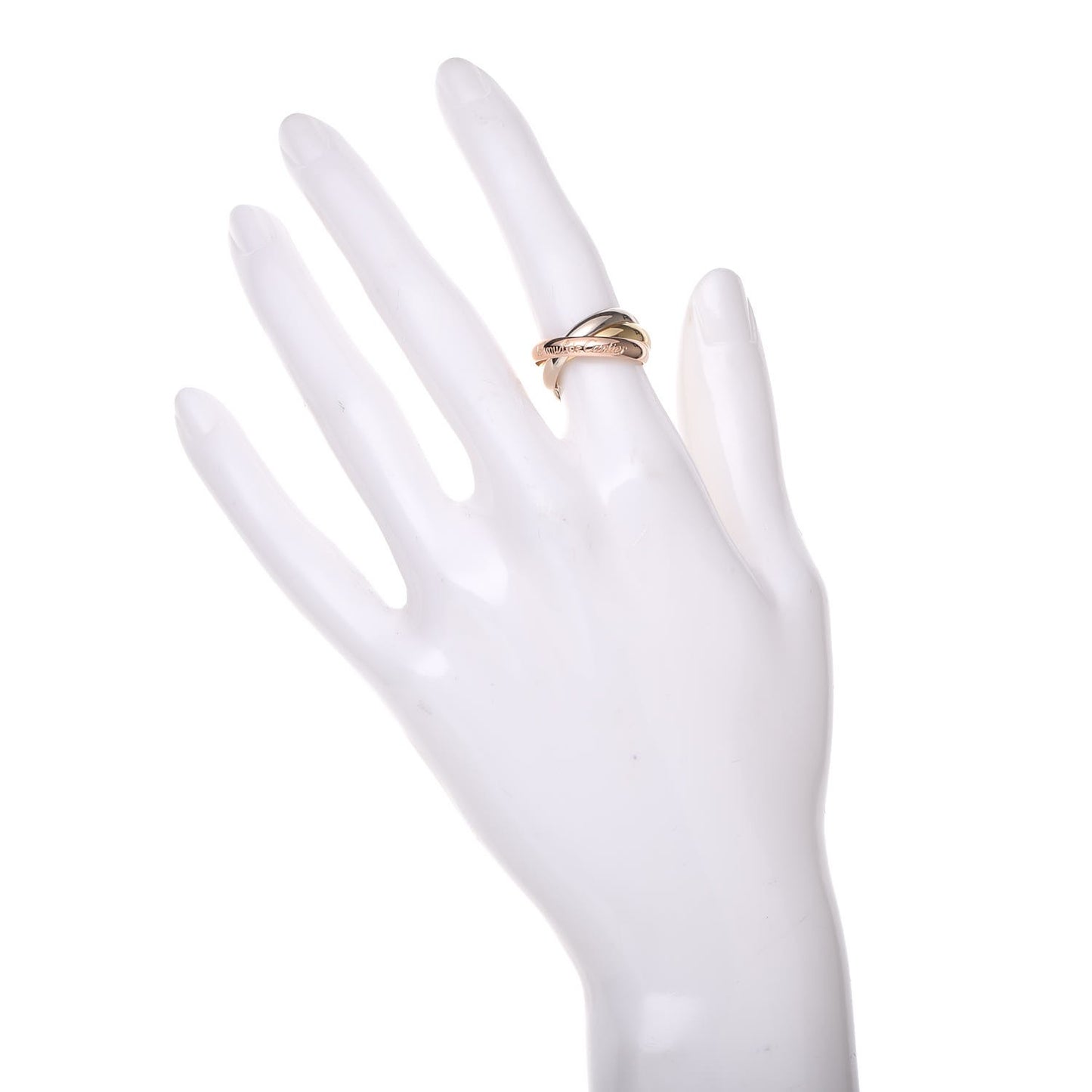18K Pink Yellow White Gold Classic Les Must De Trinity Ring 51 5.75