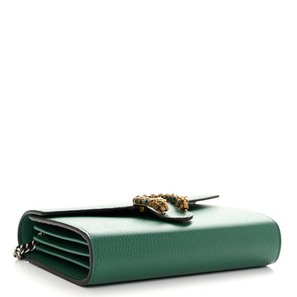 Gucci Calfskin Mini Dionysus Chain Wallet Emerald 4 of 11