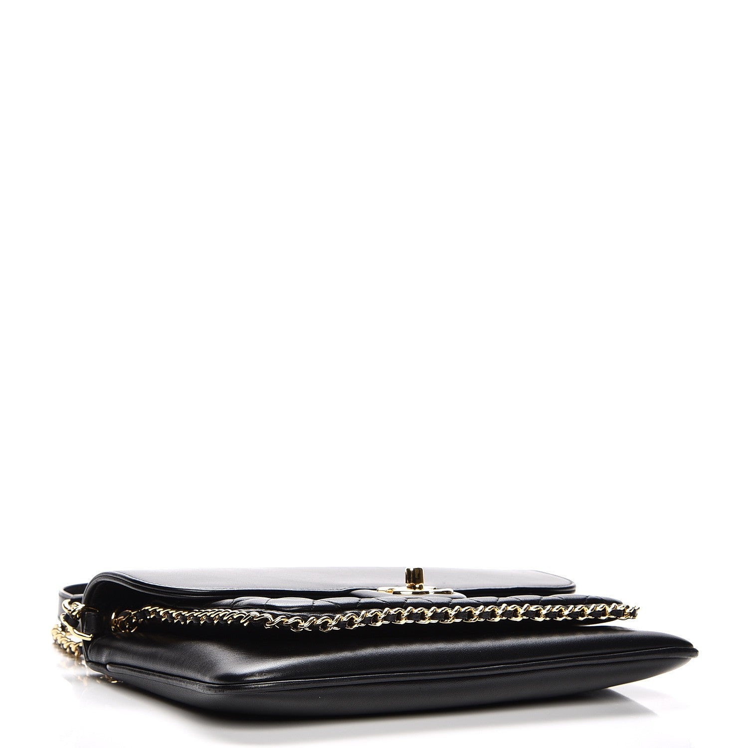 Chanel Lambskin Quilted Large CC Unchained Crossbody Black 5 of 8
