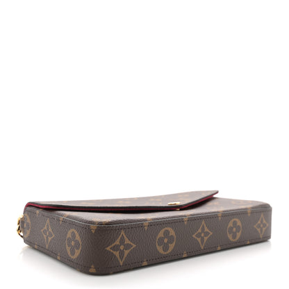 Louis Vuitton Monogram Pochette Felicie Chain Wallet Fuchsia 5 of 11