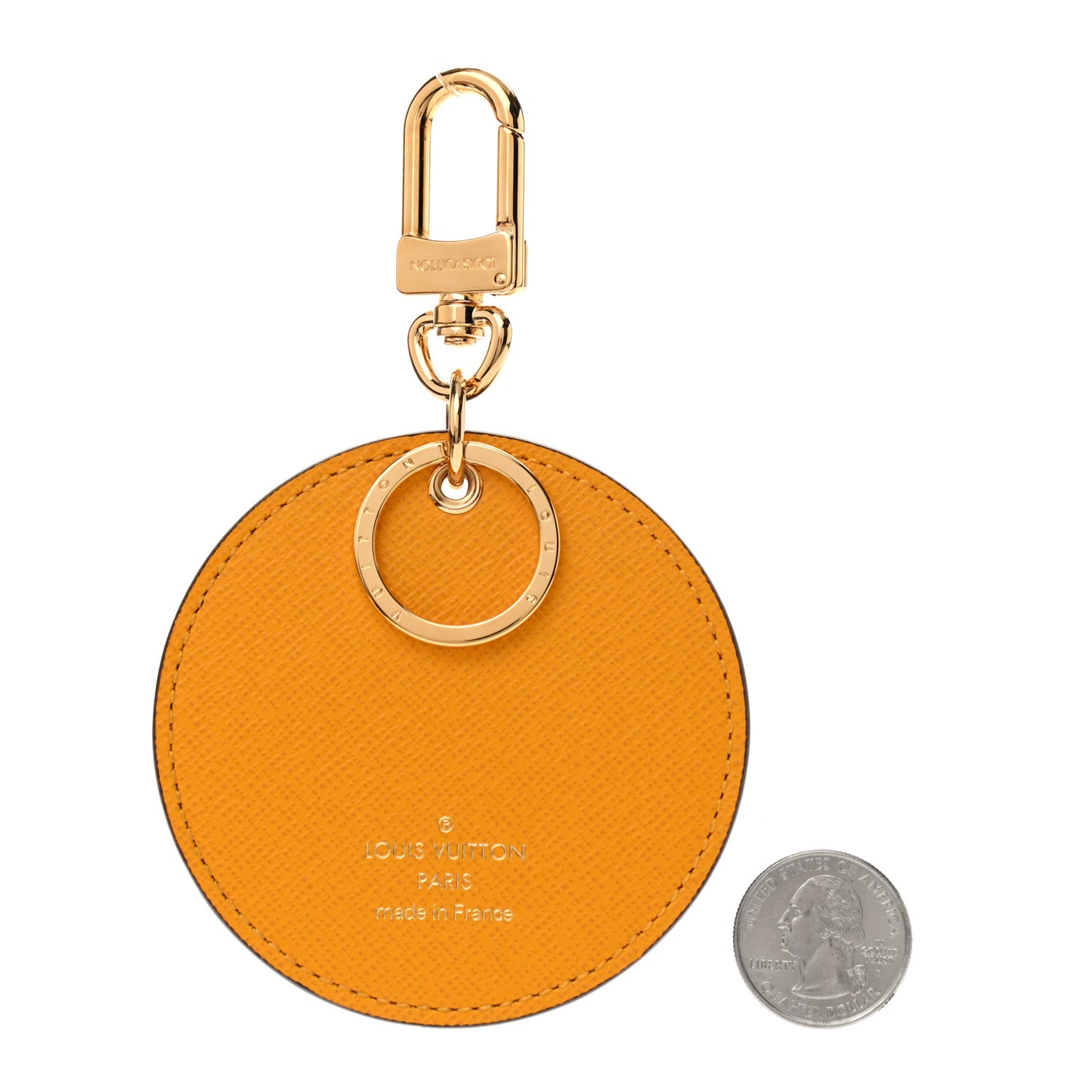 Monogram 2022 Christmas Animation New York Soho Bag Charm Key Ring Yellow
