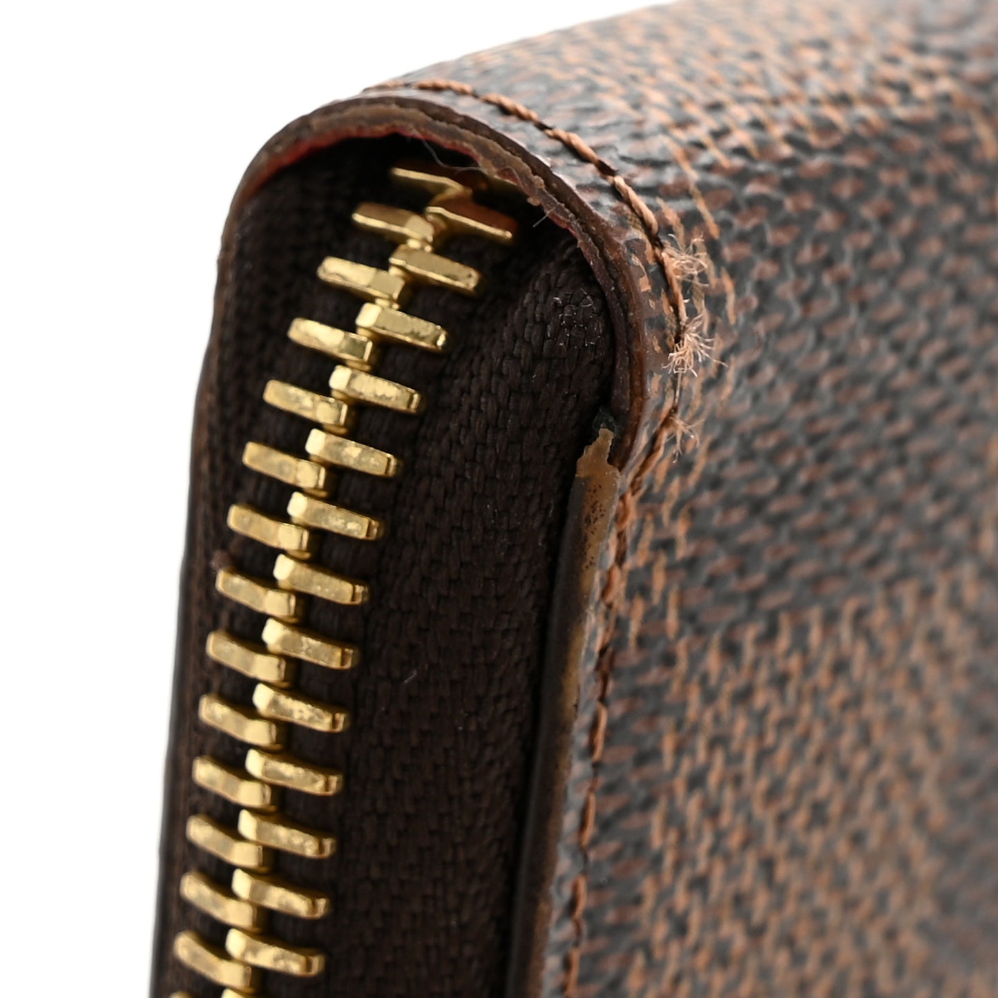 Damier Ebene Clemence Wallet Cherry
