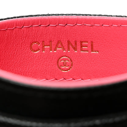 Chanel Caviar Metal Perforated Quilted CC Card Holder Black 6 of 9