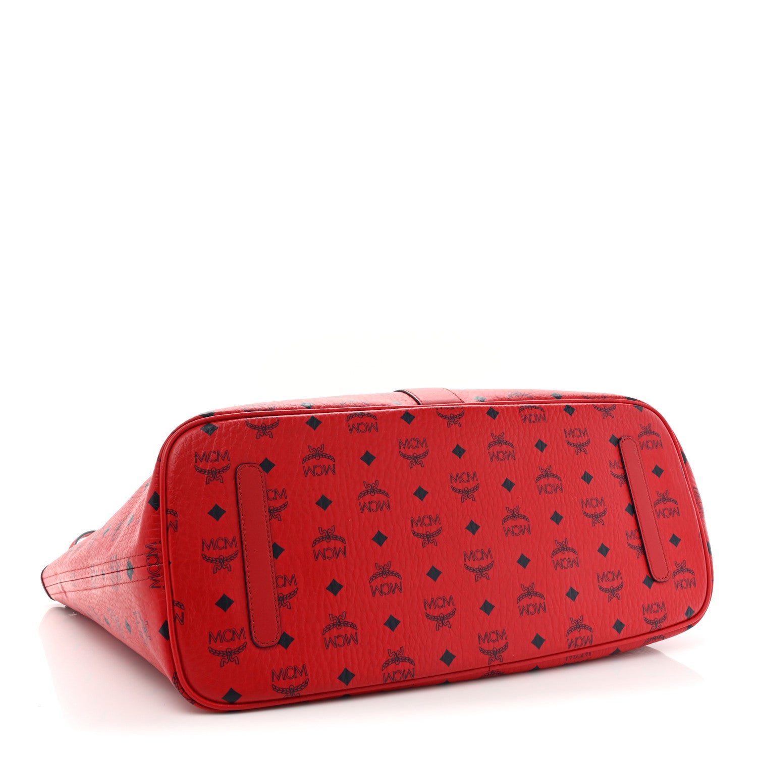 MCM Visetos Large Liz Reversible Shopper Tote Ruby Red 6 of 18
