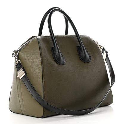 Givenchy Sugar Goatskin Medium Tri-Color Antigona Khaki Black 2 of 10