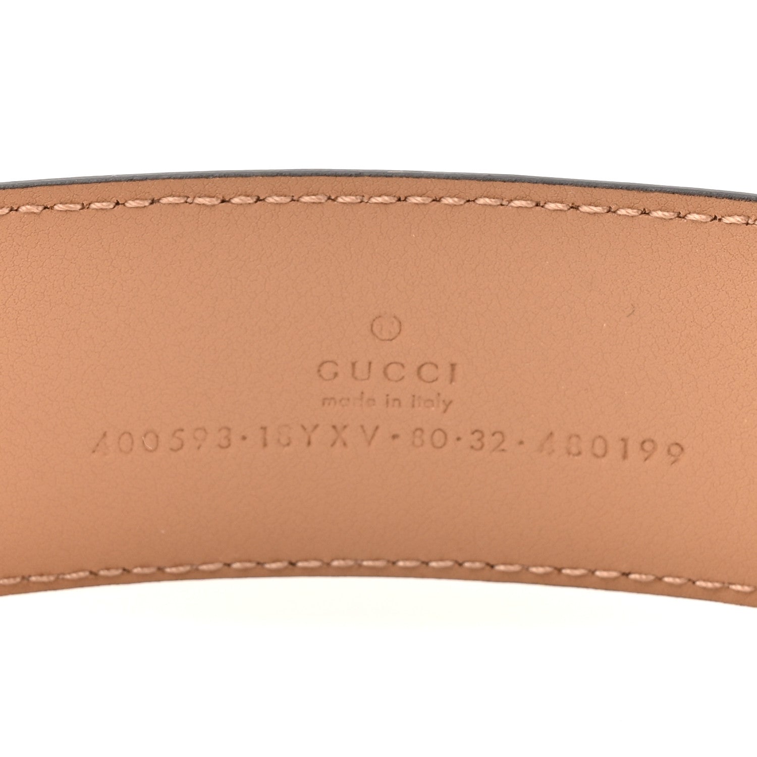 Gucci Azalea Calfskin Enamel Monochrome Double G 40mm Belt 80 32 Camelia 4 of 4